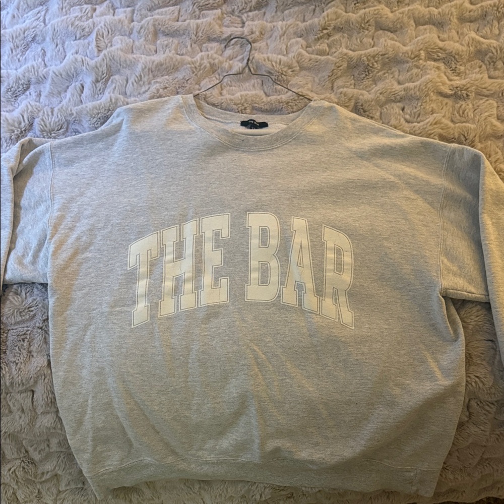 Gray 'The Bar' Varsity Sweatshirt/Crewneck
